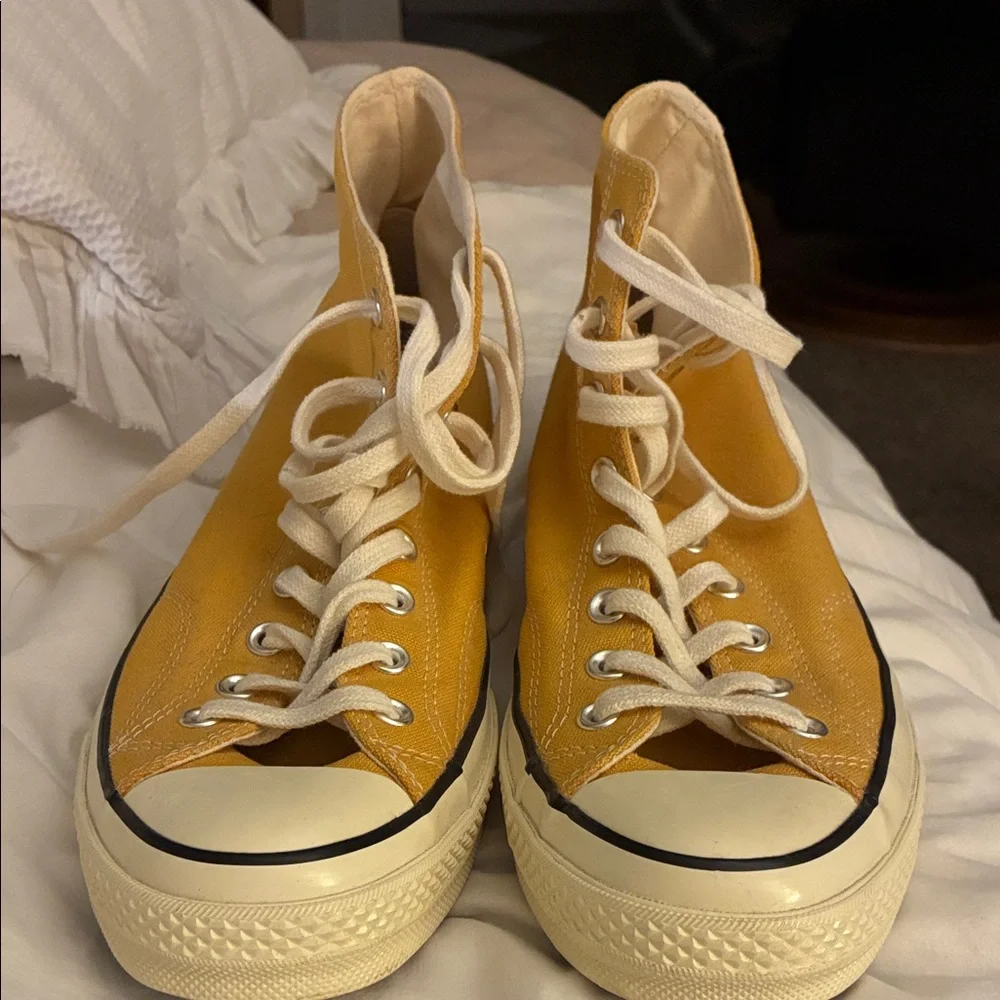 Converse Yellow High Top Canvas Sneakers - Picture 5 of 5